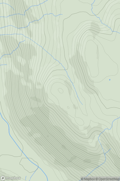 Thumbnail image for Knotts [Lake District C&W] showing contour plot for surrounding peak